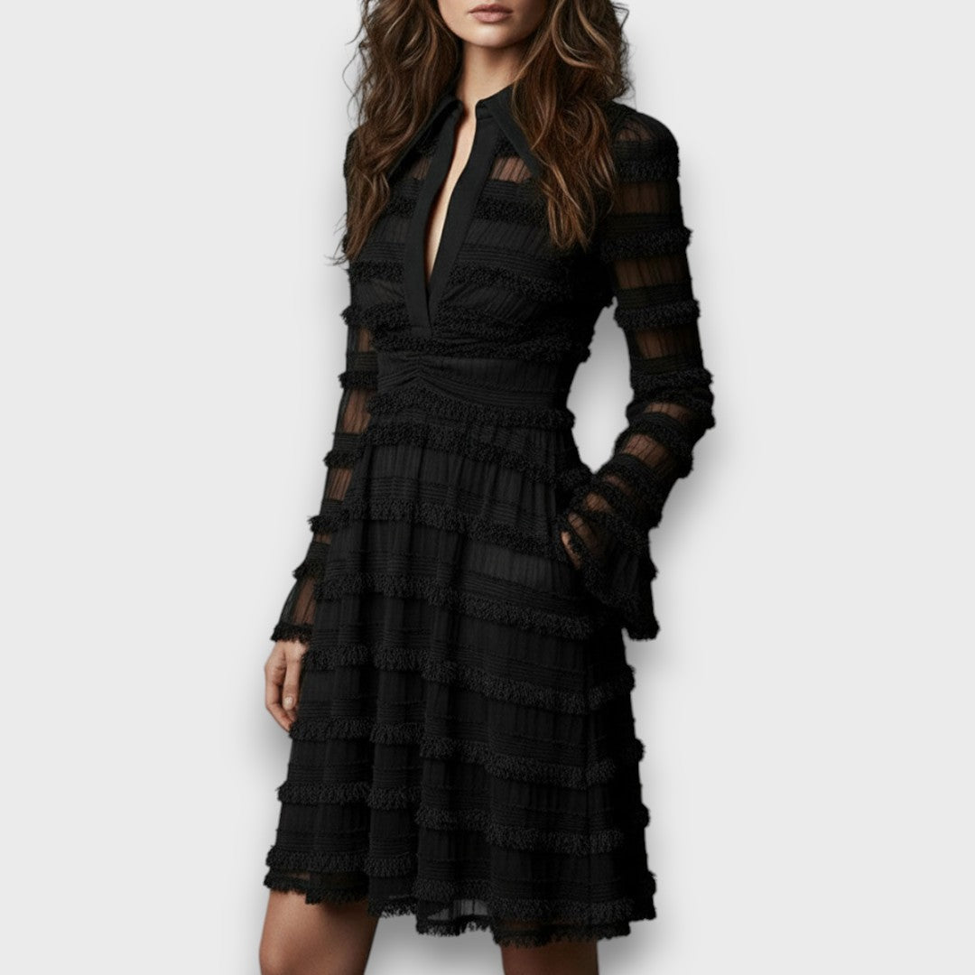 Zayenna - Textured Fringed Dress