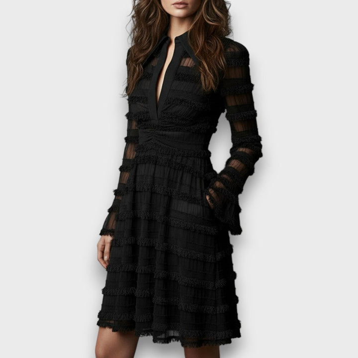 Zayenna - Textured Fringed Dress