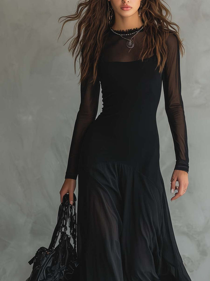 Eliza - Ethereal Long-Sleeve Maxi Dress