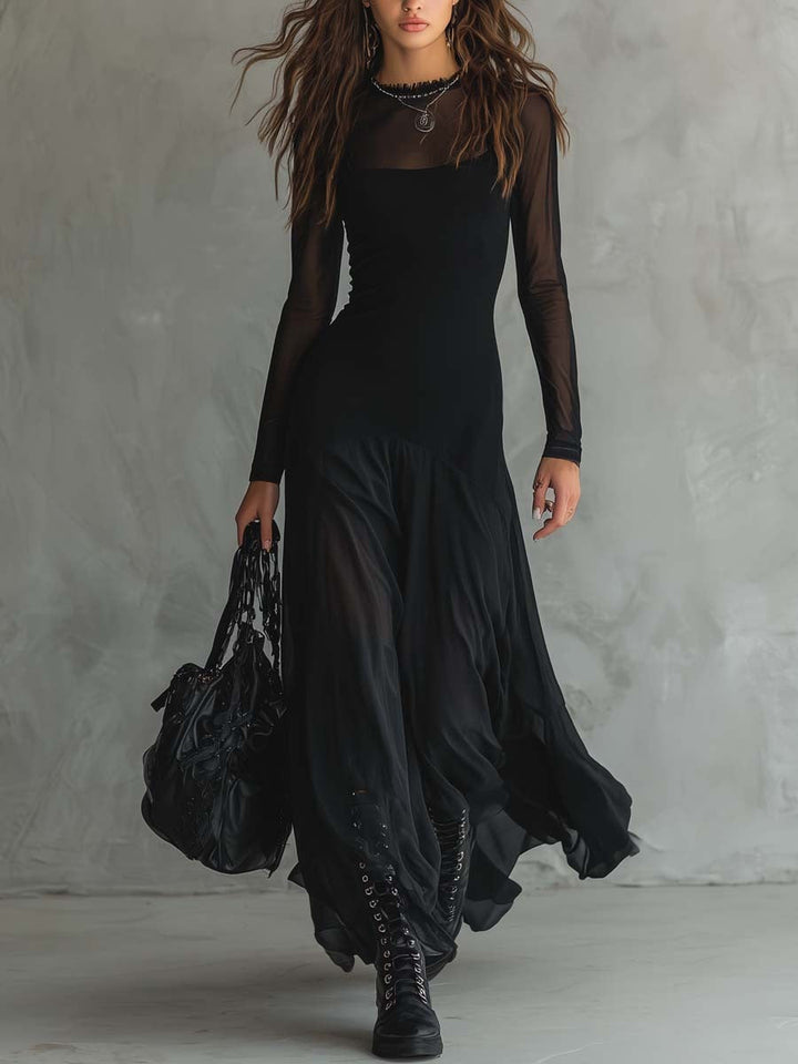 Eliza - Ethereal Long-Sleeve Maxi Dress
