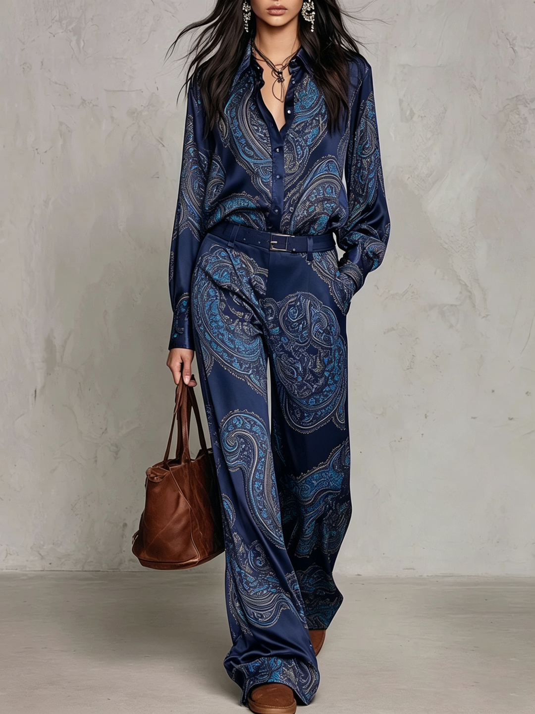 Lorelei - Silky Paisley Two-Piece Set
