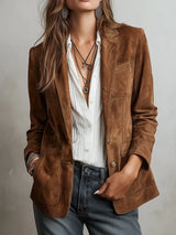 Josie - Contrast-Stitched Blazer