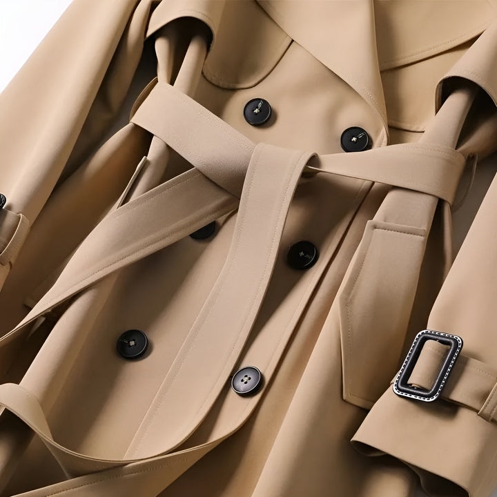 Aliki - Double-Breasted Belted Trench Coat