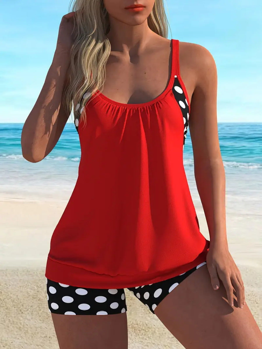 Celandine - Quick-Dry Retro Polka Dot Bikini Set