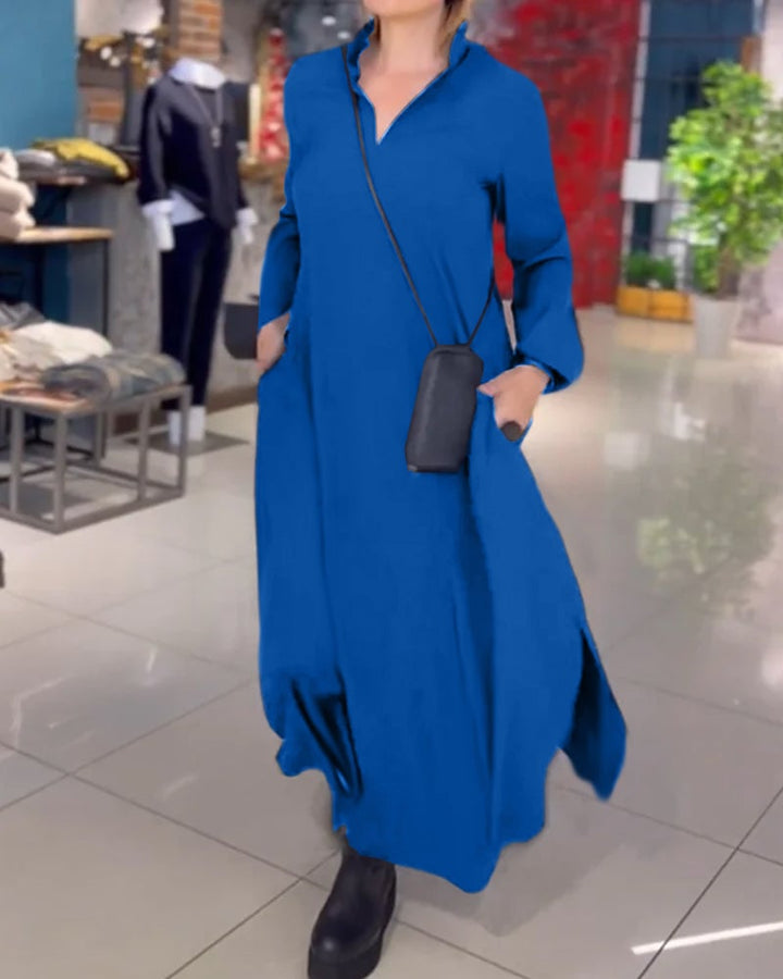 Kesslyn - Soft-Touch Maxi Shift Dress