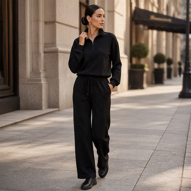 Maud - Relaxed Half Zip Two Piece Set