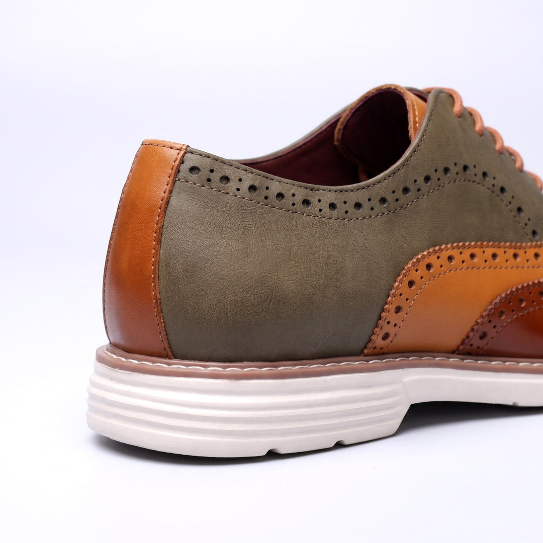 Adwin - Polished Two-Tone Oxford Shoes