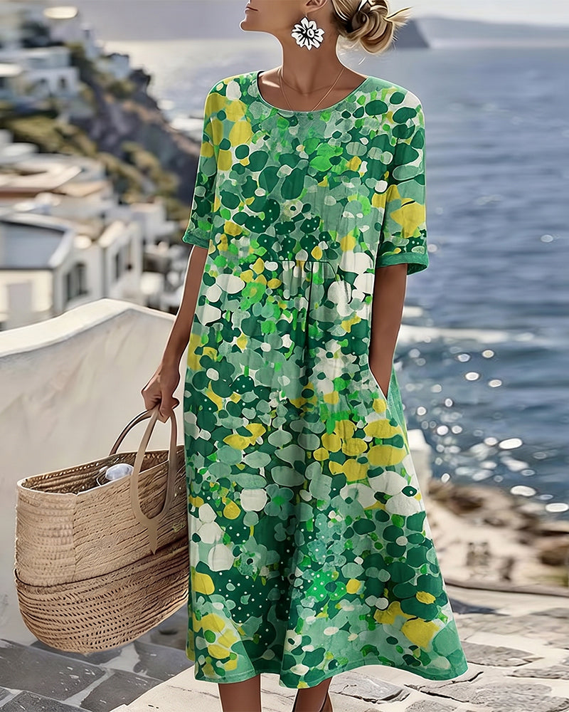 Adria - Soft-Touch A-Line Midi Dress