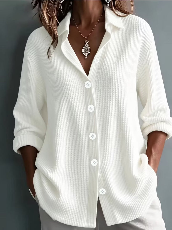 Imelda - Soft-Touch Long-Sleeve Blouse