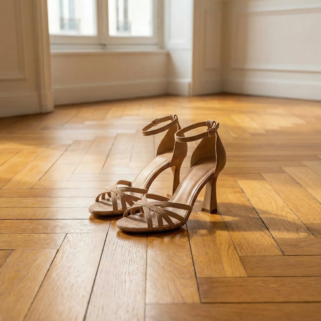 Selah - Elegant Patchwork Heeled Sandals