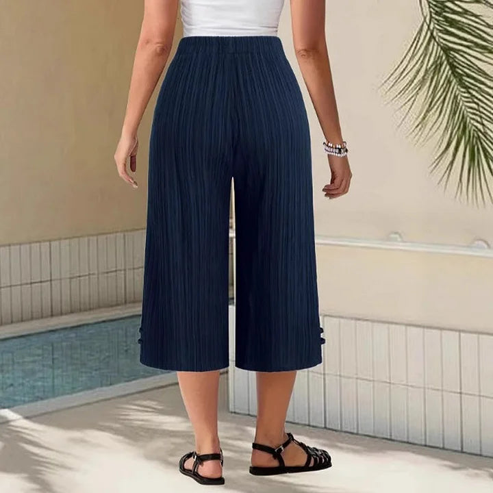Bexara - Pleated Wide Leg Culottes