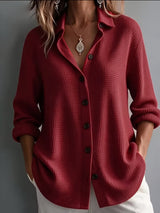 Imelda - Soft-Touch Long-Sleeve Blouse
