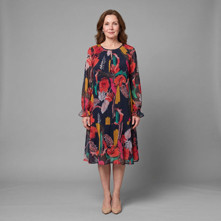Anarose - Airy Floral Midi Dress