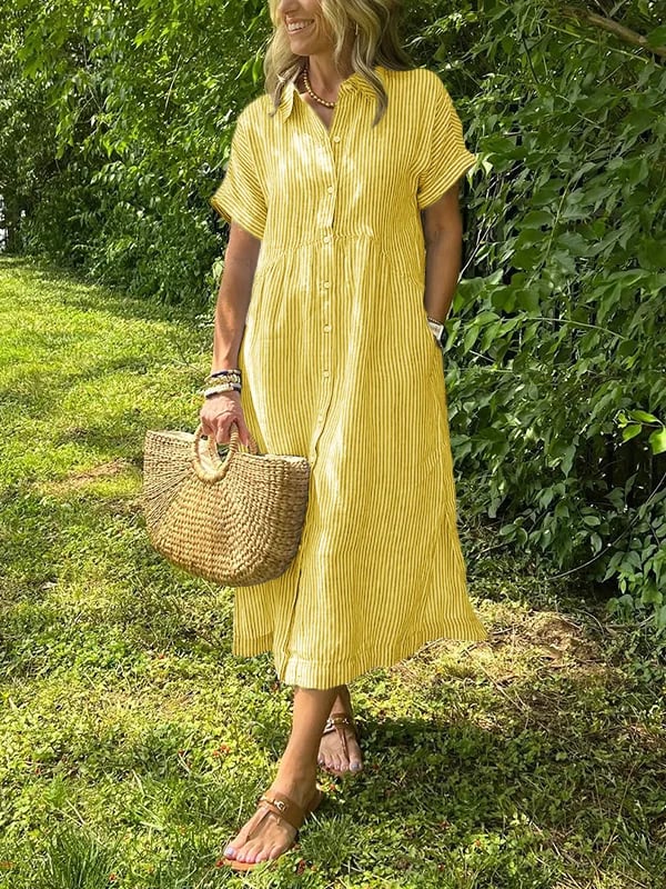 Lumae - Soft-Touch Maxi Shirt Dress