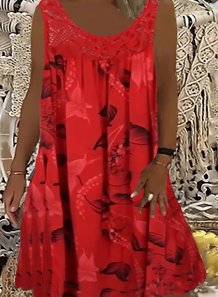 Ariadne - Elegant Floral Print Shift Dress