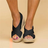 Zadie - Cross Strap Platform Sandals Casual Style