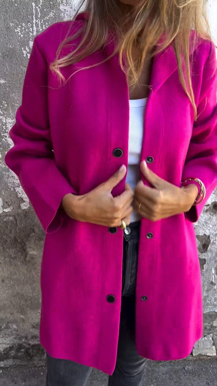 Aloura - Relaxed Button Front Hooded Jacket