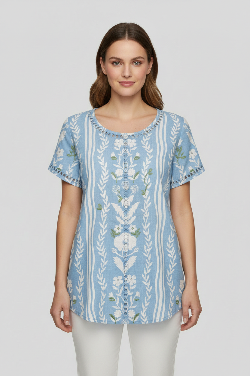 Elina - Soft-Touch Short-Sleeve Top