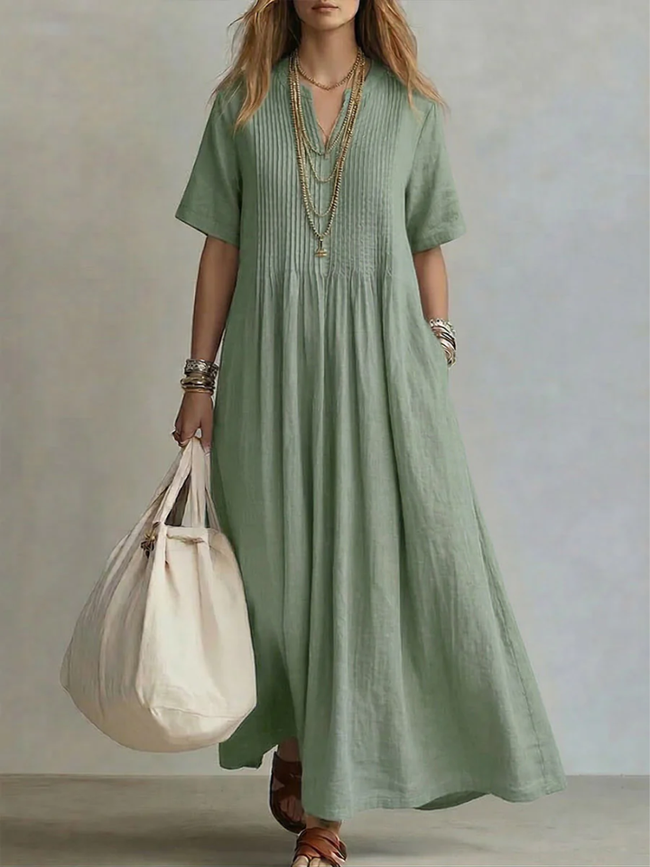Maira - Soft-Touch V-Neck Maxi Dress