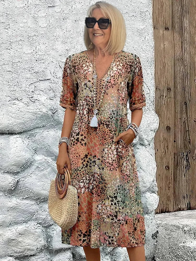 Lysanna - Lightweight V-Neck Midi Dress
