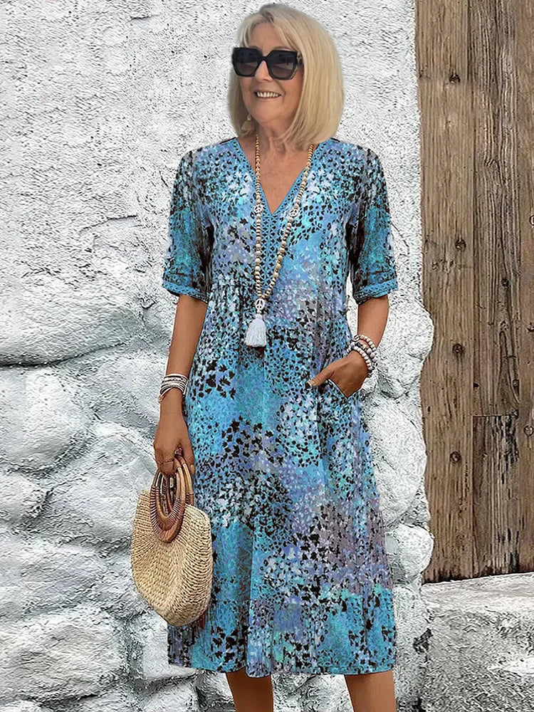 Lysanna - Lightweight V-Neck Midi Dress