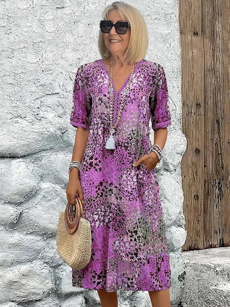 Lysanna - Lightweight V-Neck Midi Dress