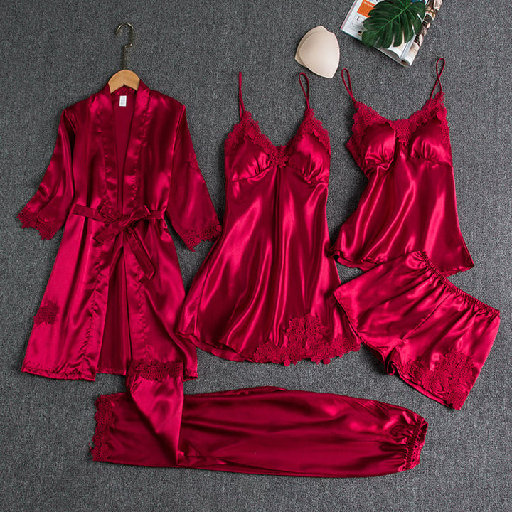 Emirae - Five-Piece Ice Silk Nightgown