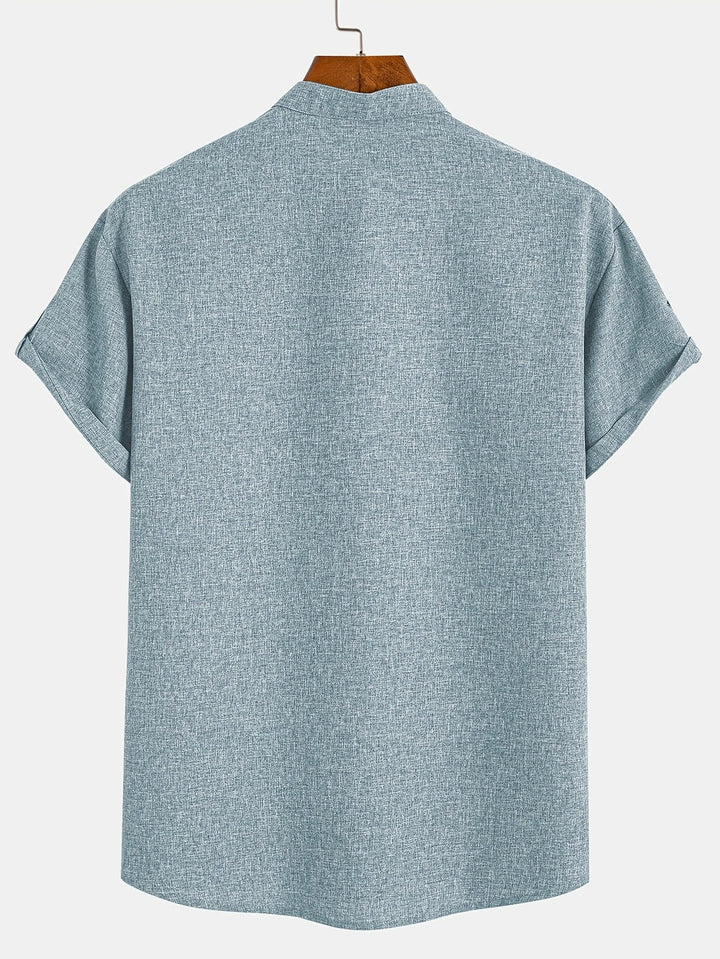 Harlan - Textured High-Collar Shirt