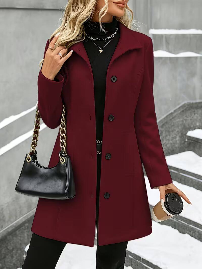 Ulla - Soft-Touch Stand-Collar Coat