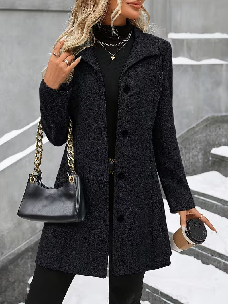 Ulla - Soft-Touch Stand-Collar Coat