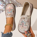 Juniper - Embroidered Slip-On Loafers