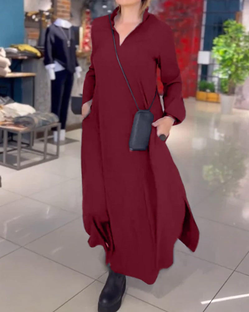 Kesslyn - Soft-Touch Maxi Shift Dress