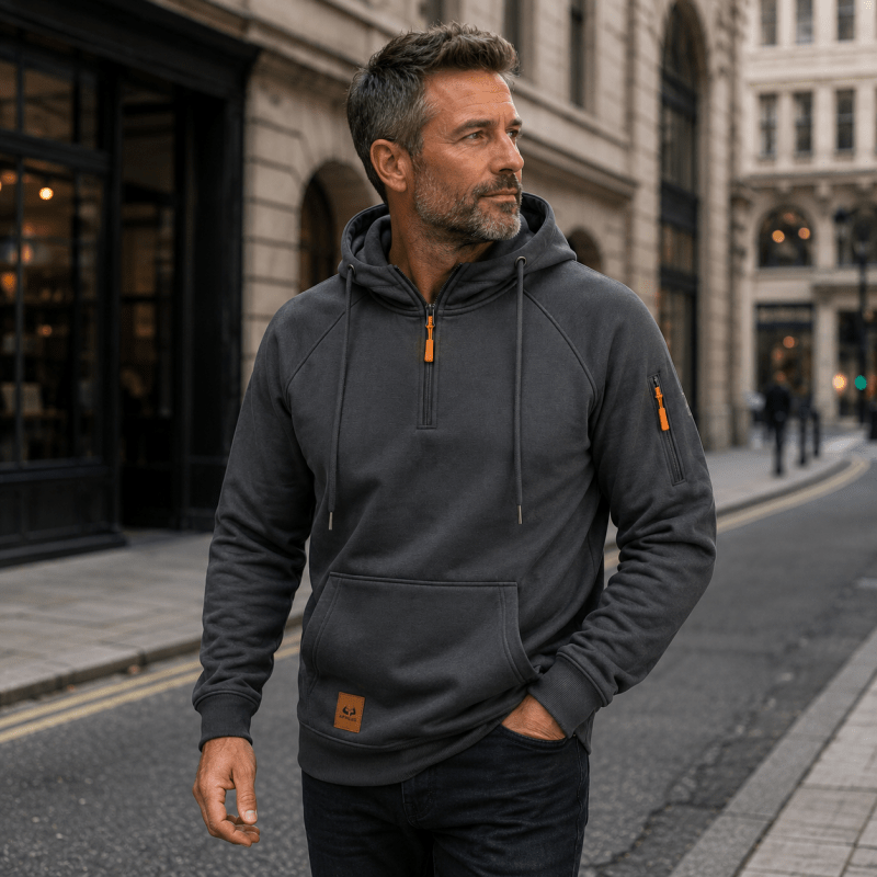 Sterling - Soft-Touch Half-Zip Hoodie