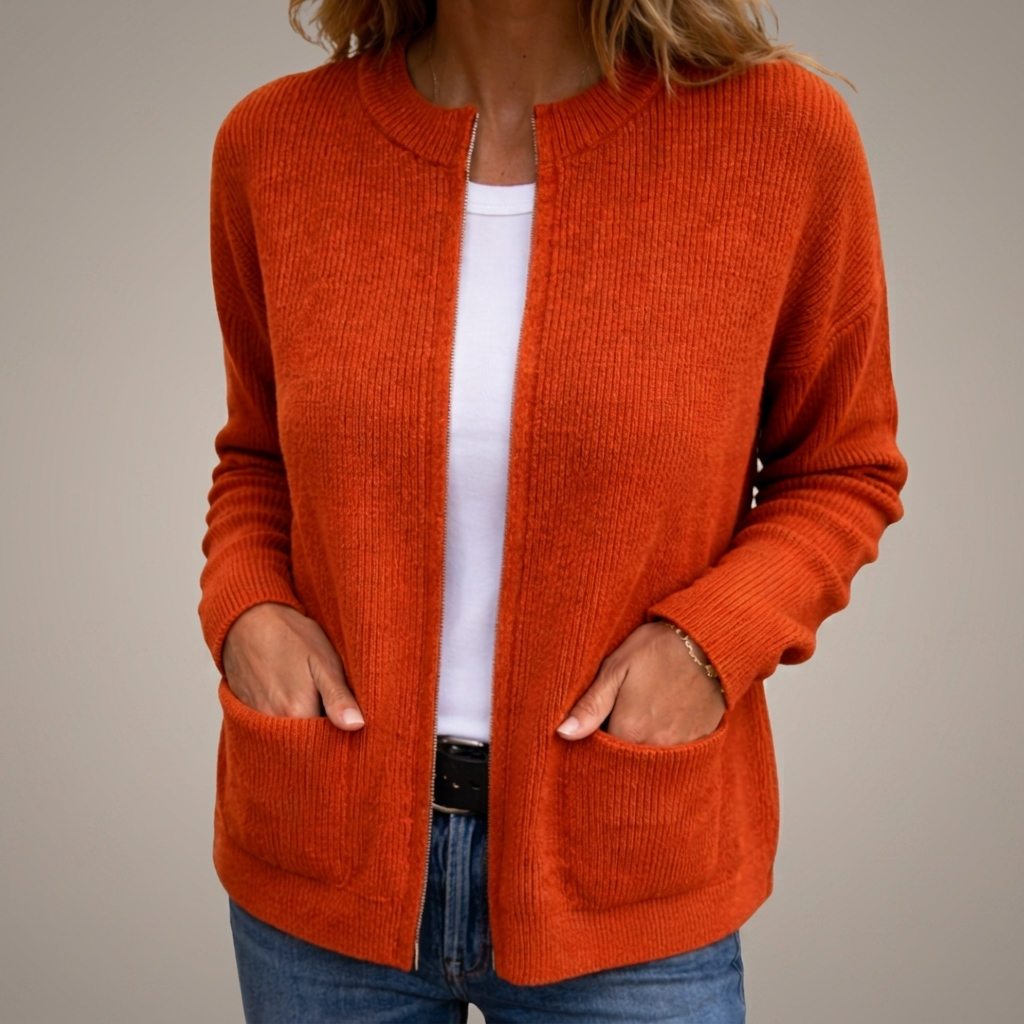 Sylverine - Open Front Pocket Knit Cardigan