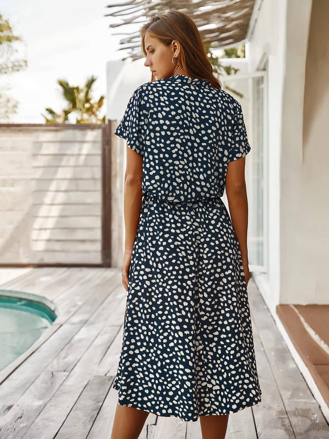 Linnet - Printed Tie Waist Midi Dress