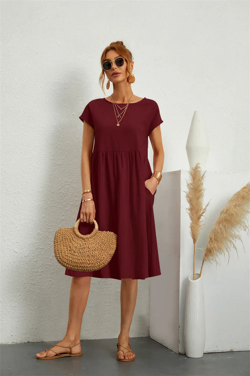 Avenyra - Soft-Touch Pocket Dress