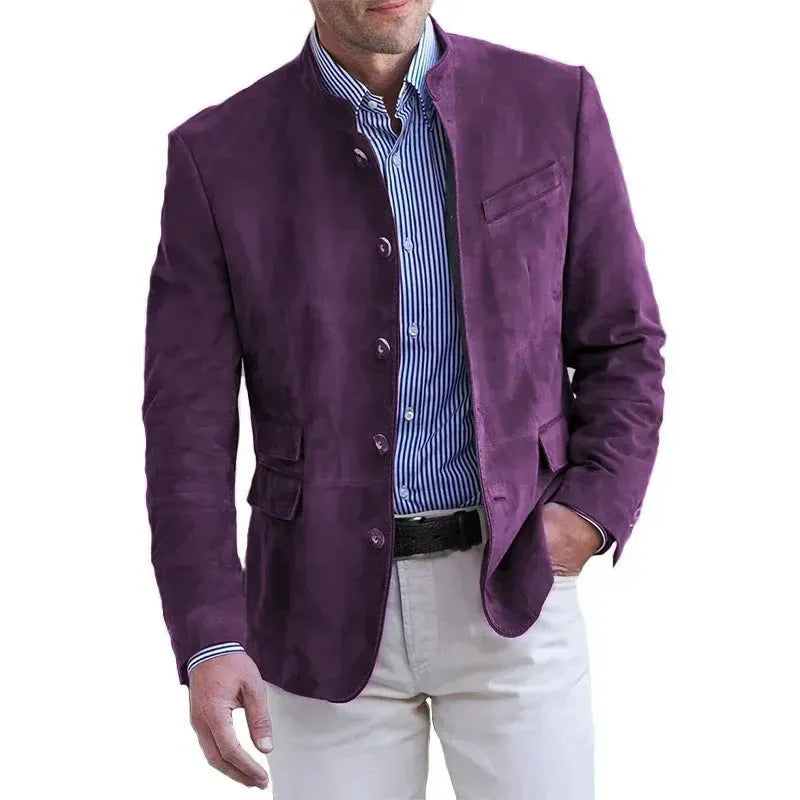 Tavrik - Soft-Touch Stand-Collar Blazer