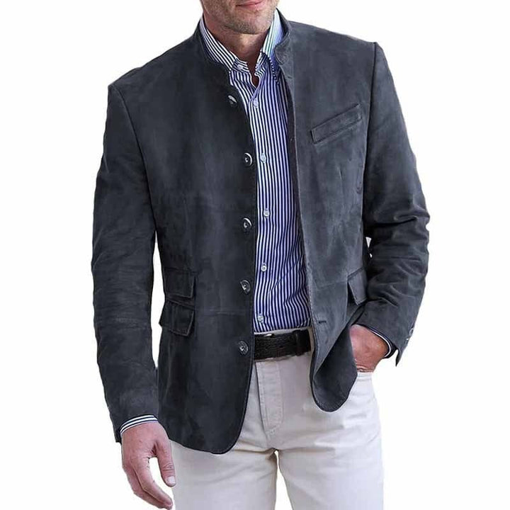 Tavrik - Soft-Touch Stand-Collar Blazer