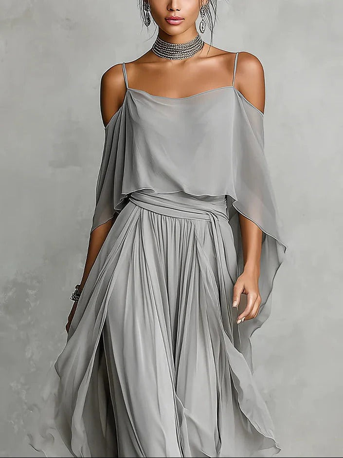 Iridessa - Airy Off-Shoulder Two-Piece Set