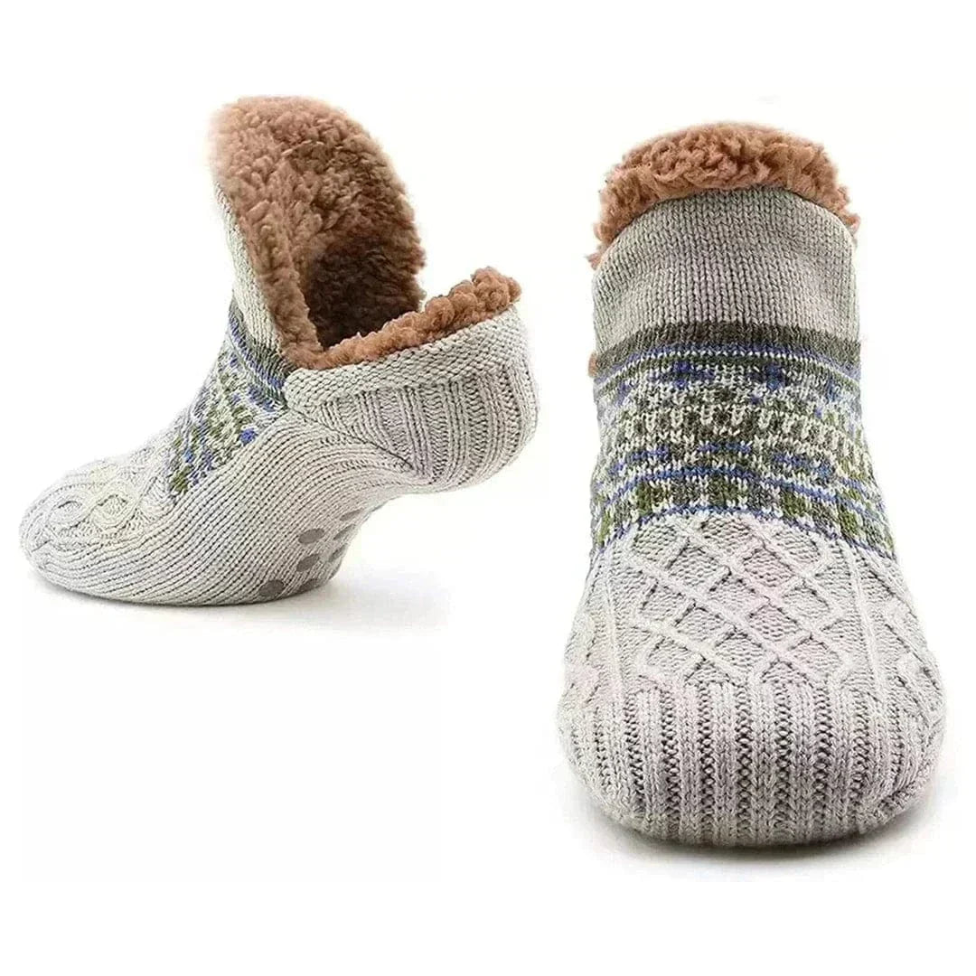 Zailora - Plush-Lined Grip Socks