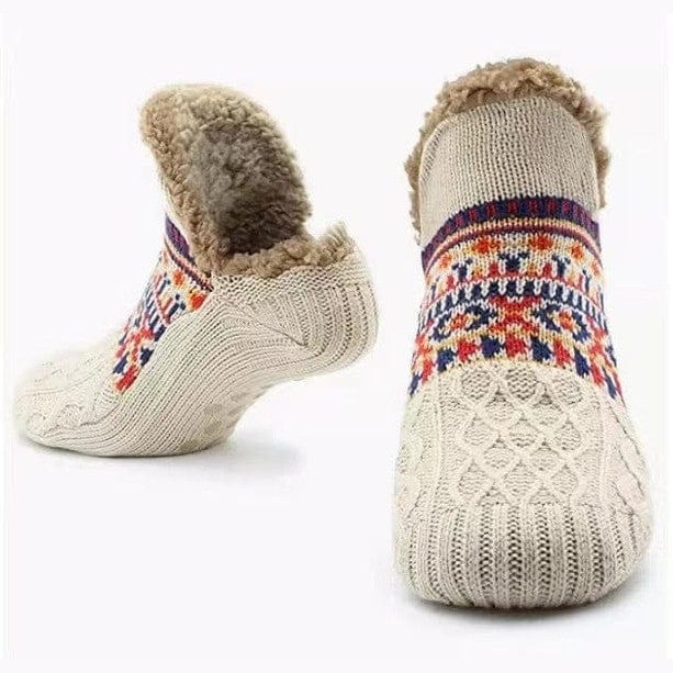 Zailora - Plush-Lined Grip Socks