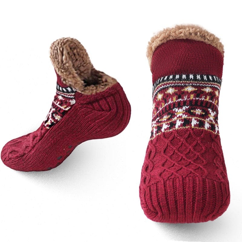 Zailora - Plush-Lined Grip Socks