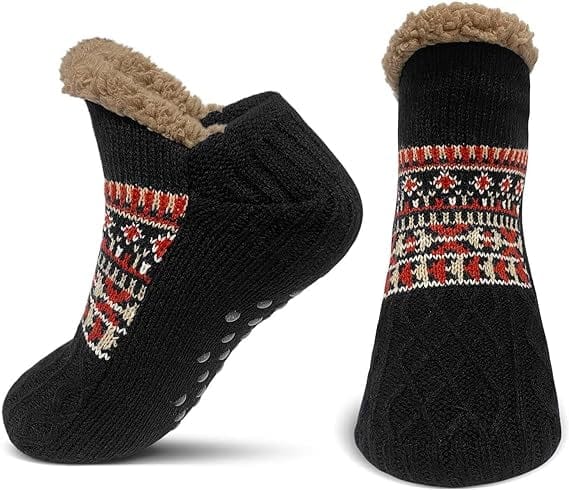 Zailora - Plush-Lined Grip Socks