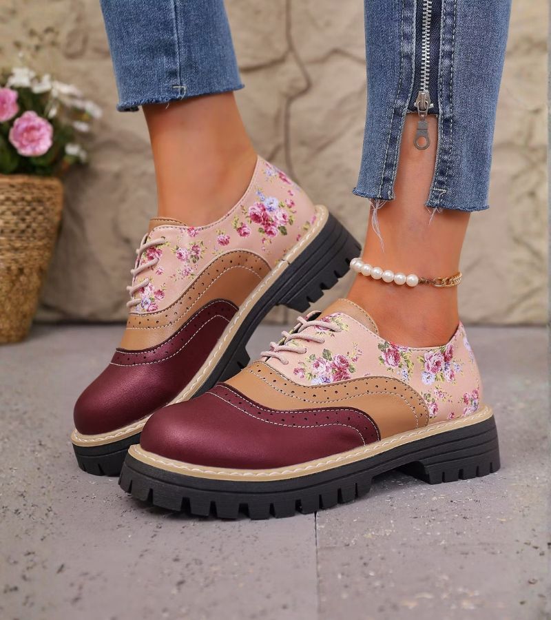 Dagna - Premium Floral Oxford Shoes