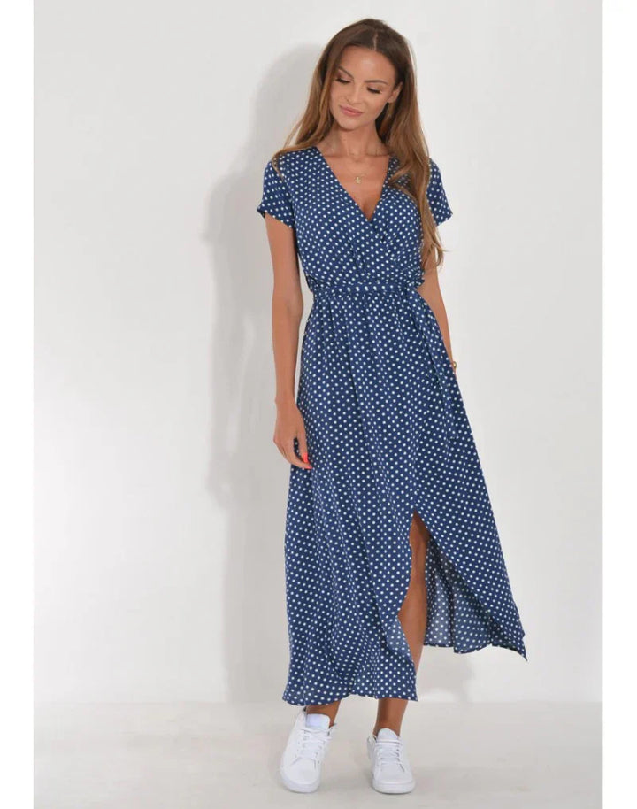 Zayvia - Soft-Touch Sculpting V-Neck Dress