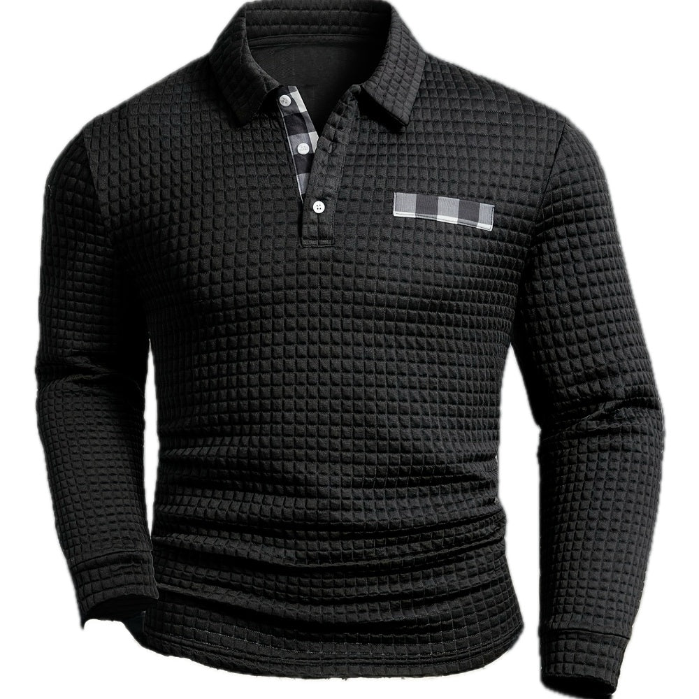 Eurig - Textured Long-Sleeve Checked Shirt