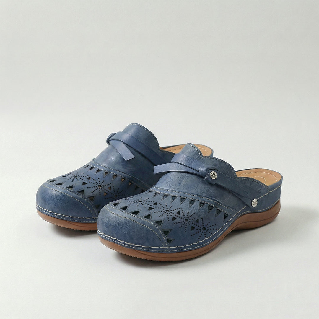 Mallory - Perforated Slip On Comfort Clogs
