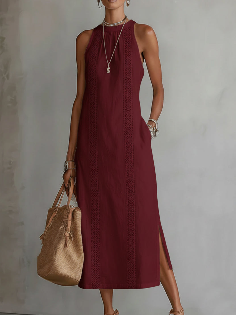 Caris - Breezy Linen Midi Dress
