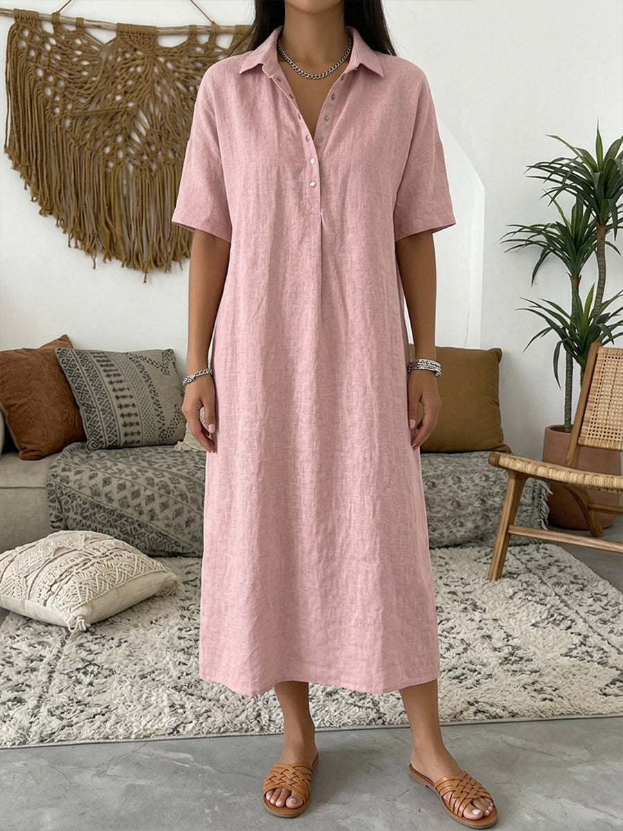 Isavelle - Flowy Button-Up Shirt Dress