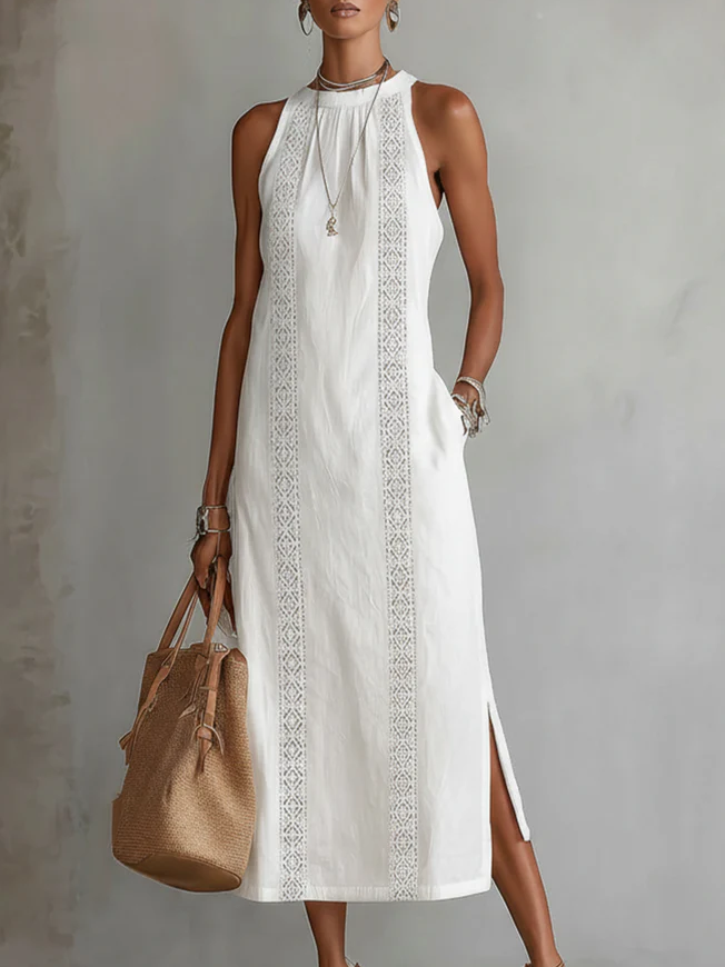 Caris - Breezy Linen Midi Dress